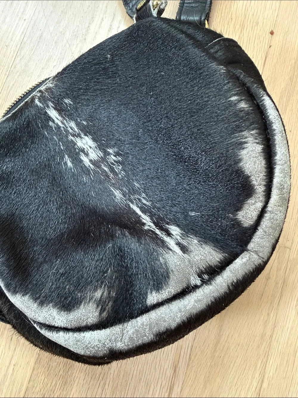 Genuine Cowhide and leather Circle Cross Body.